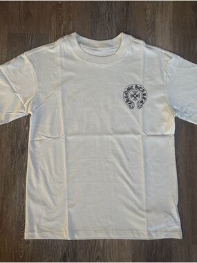 Chrome Hearts White T-Shirt with Black Logo